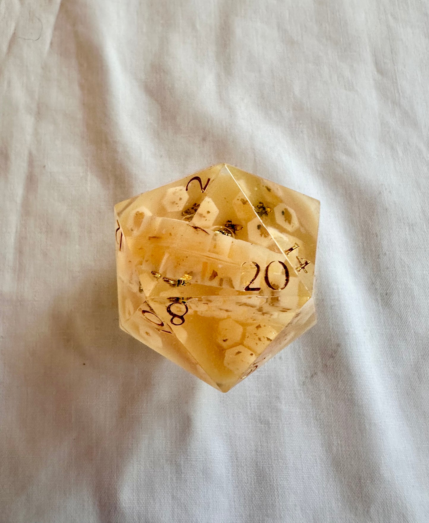 Milk & Honey 40mm D20 Chonk dice