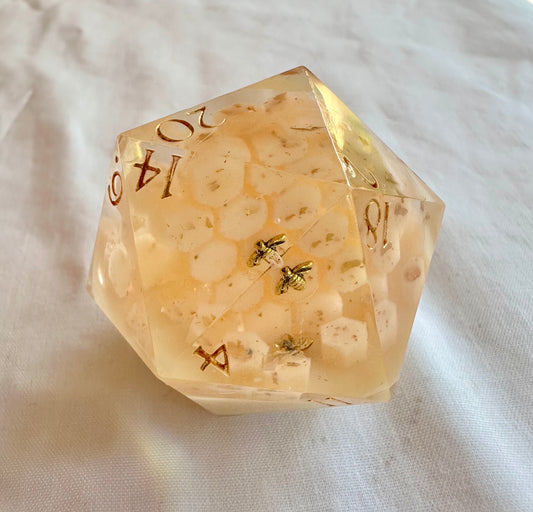 Milk & Honey 40mm D20 Chonk dice