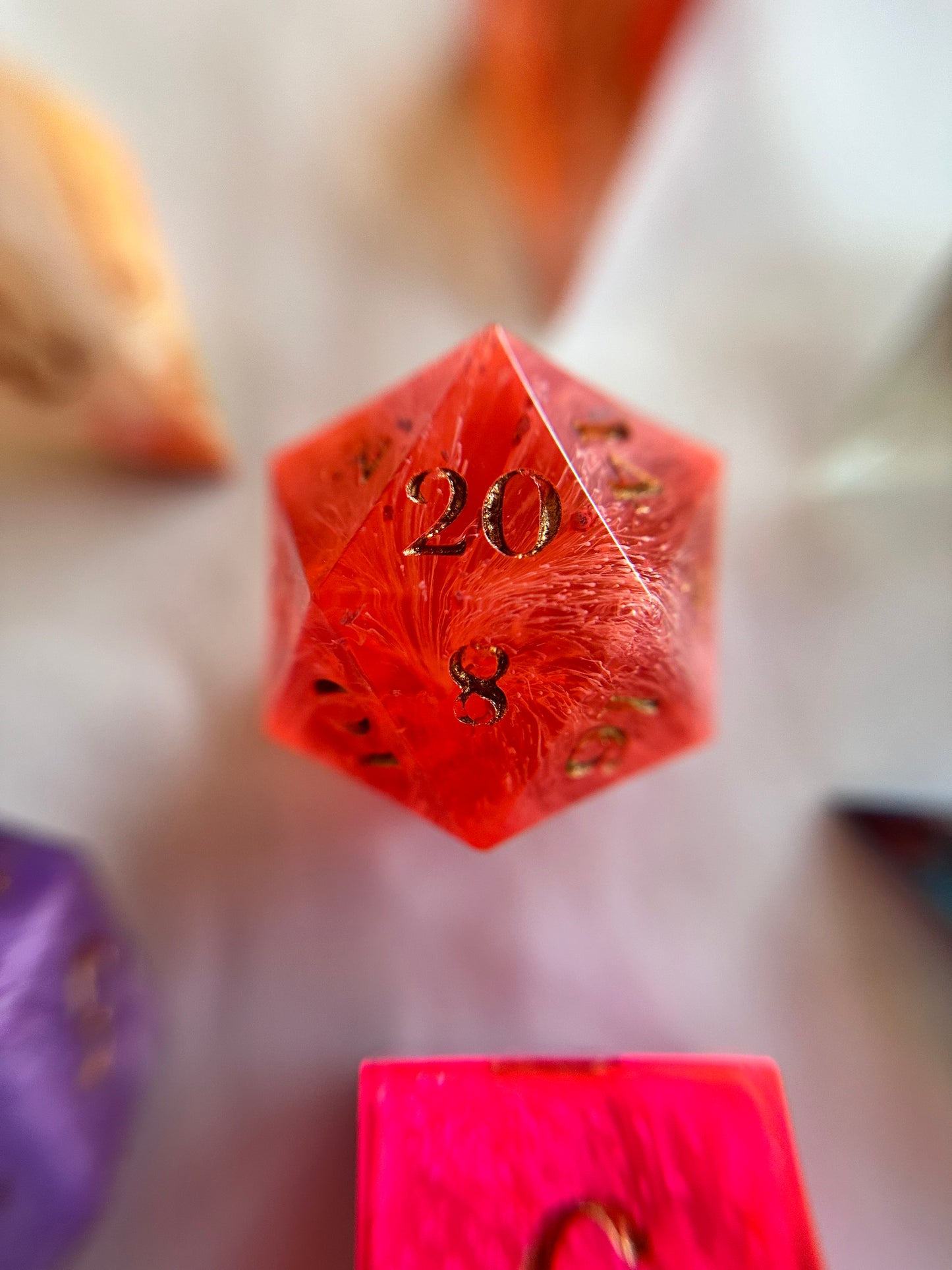 Rainbow- 7 Piece Sharp Edged Dice Set