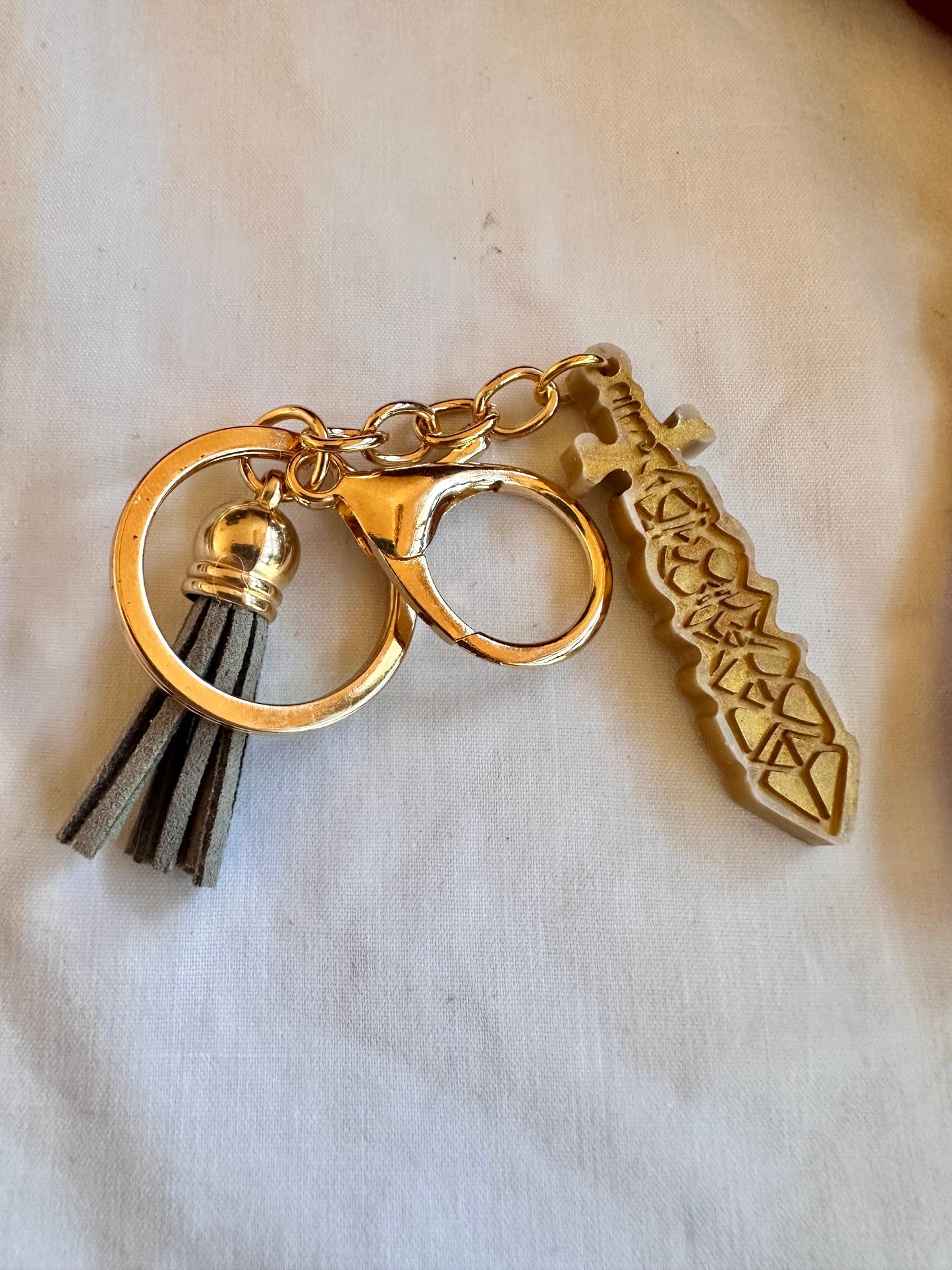 Polyhedral sword keyrings