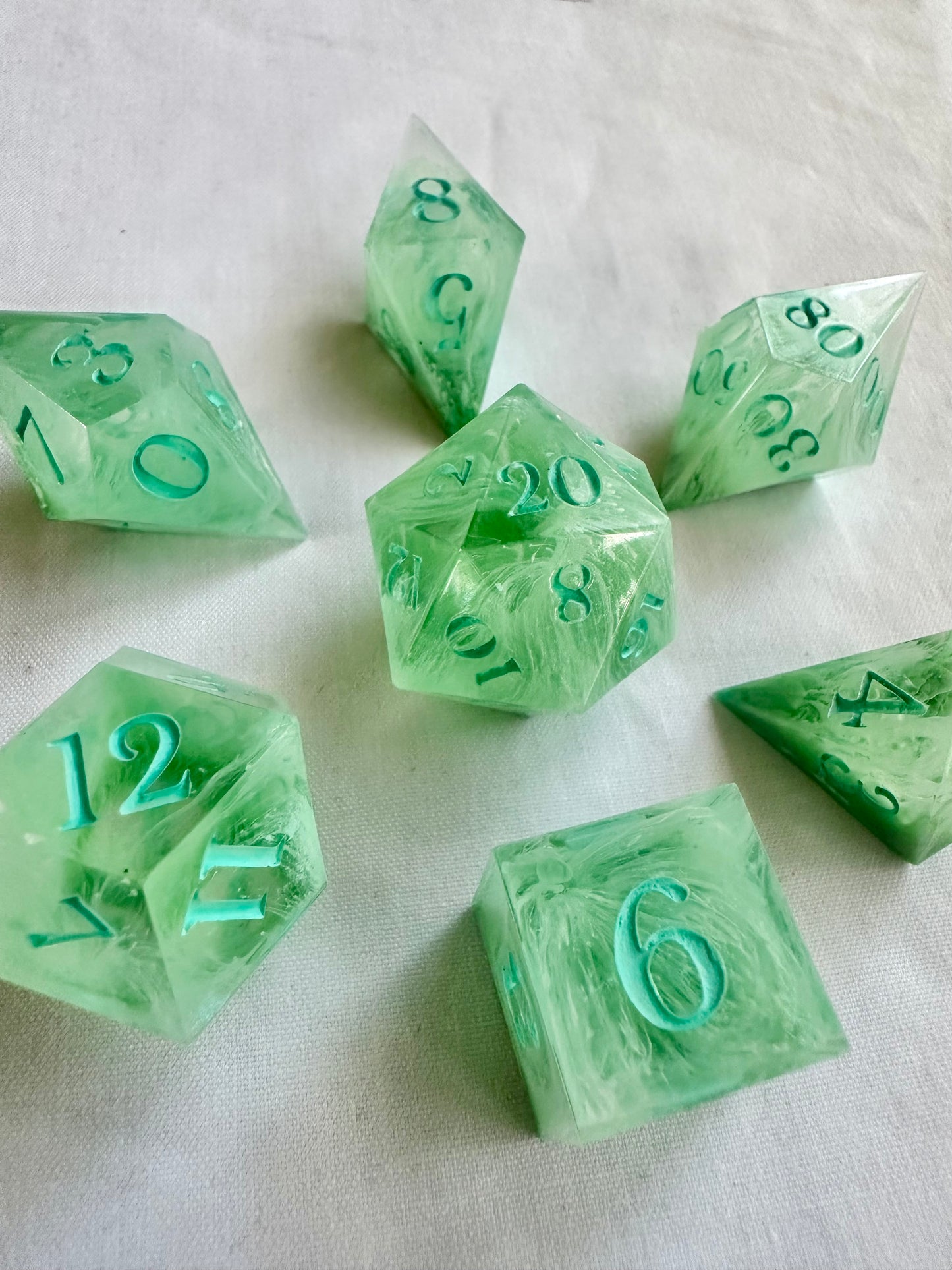 Necromancy- 7 Piece Sharp Edged Dice Set