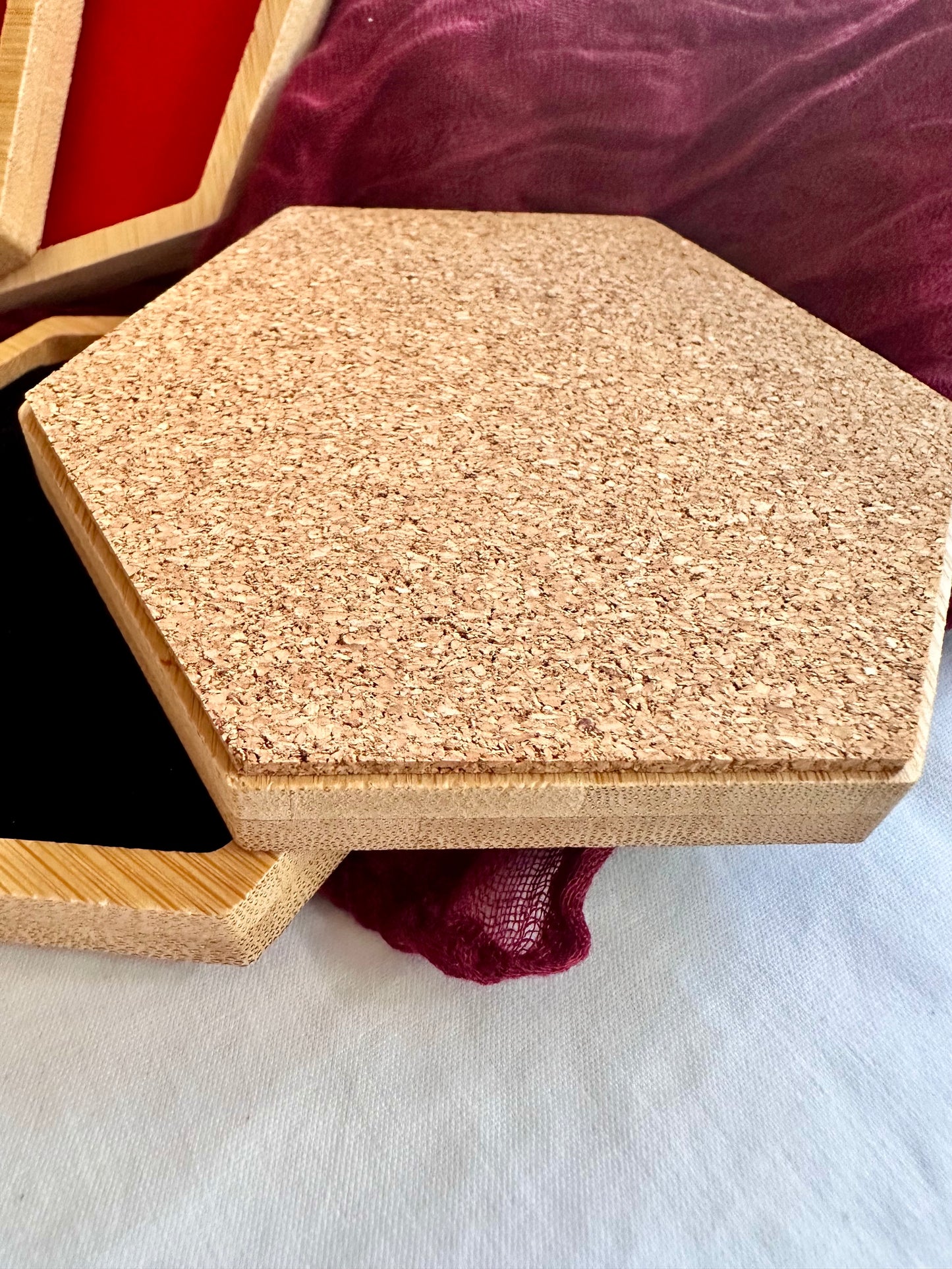 Bamboo & Velvet Hex Trays