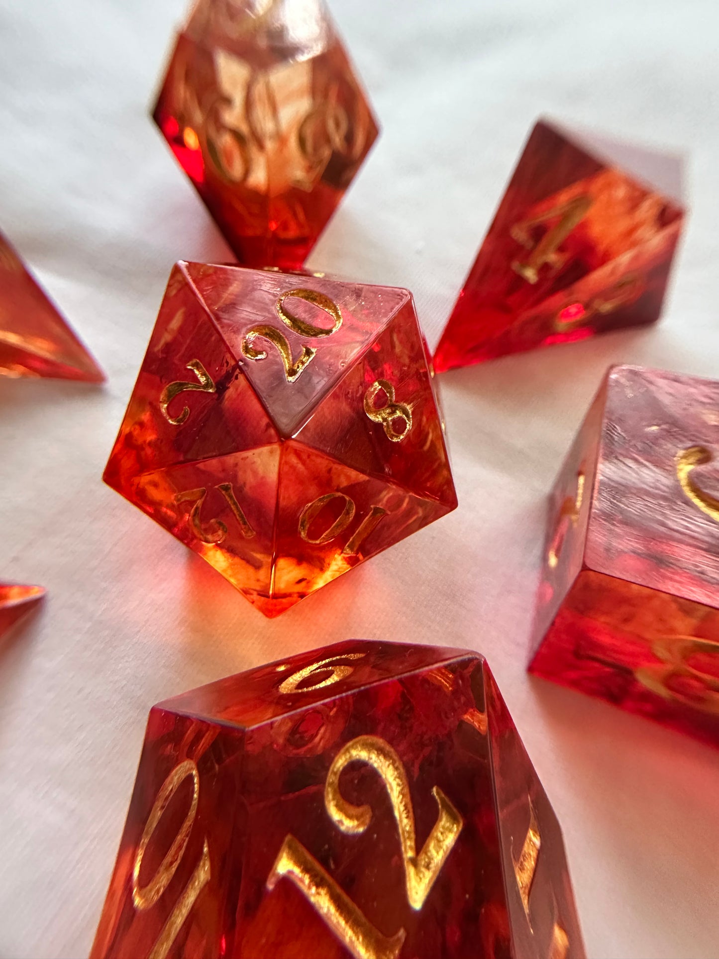 Blood Cleric- 7 Piece Sharp Edged Dice Set